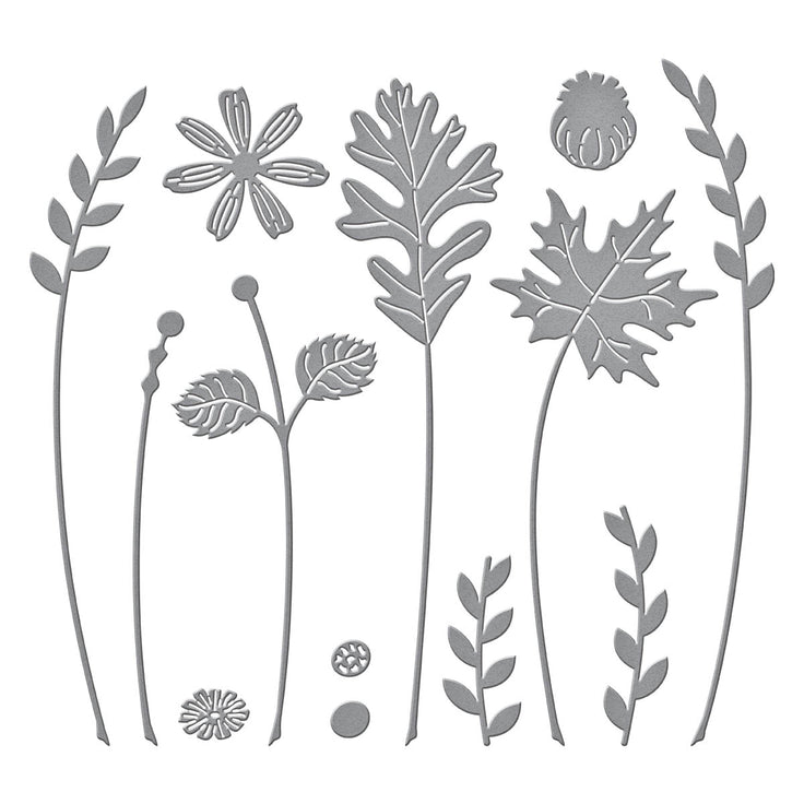 Spellbinders Autumn Sealed Sprigs Etched Dies - Serenade of Autumn Collection