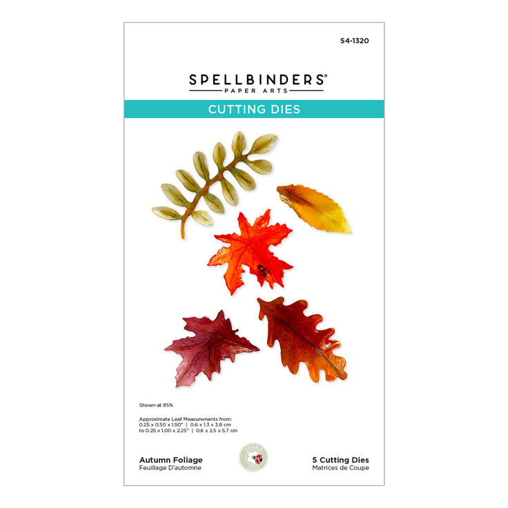 Spellbinders Autumn Foliage Etched Dies - Birds & Bees Garden Collection