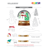 Spellbinders Snowman Scene Etched Dies - Simon's Snow Globes Collection - Simon Hurley