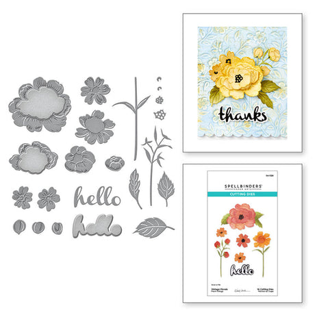 Spellbinders Vintage Florals Etched Dies - From the Garden Collection by Wendy Vecchi