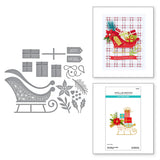 Spellbinders Delivering Joy Sleigh Etched Dies - Handmade Holidays Collection