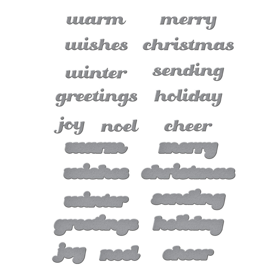 Spellbinders Christmas Greetings Etched Dies - Home for the Holidays Collection