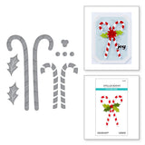 Spellbinders Candy Canes and Holly Etched Dies - Home for the Holidays Collection