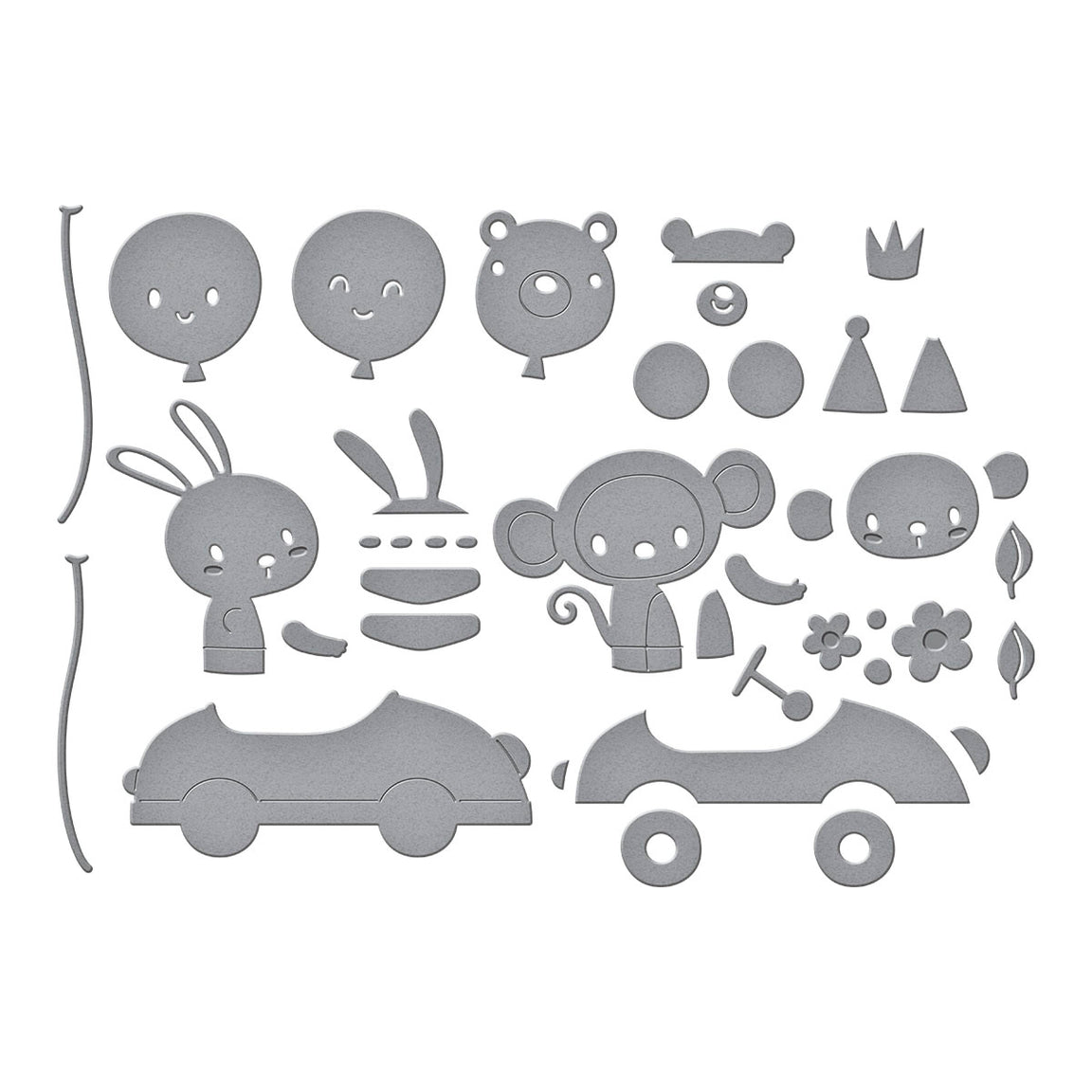 Spellbinders Go Kart Go Etched Dies - Little Smiles Collection