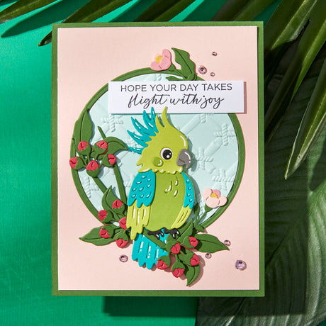 Spellbinders Flying High Etched Dies from the Cheerful Chirps Collection