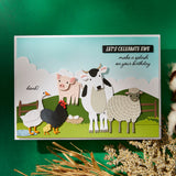 Spellbinders Hay There Clear Stamp & Die Set - On the Farm Collection