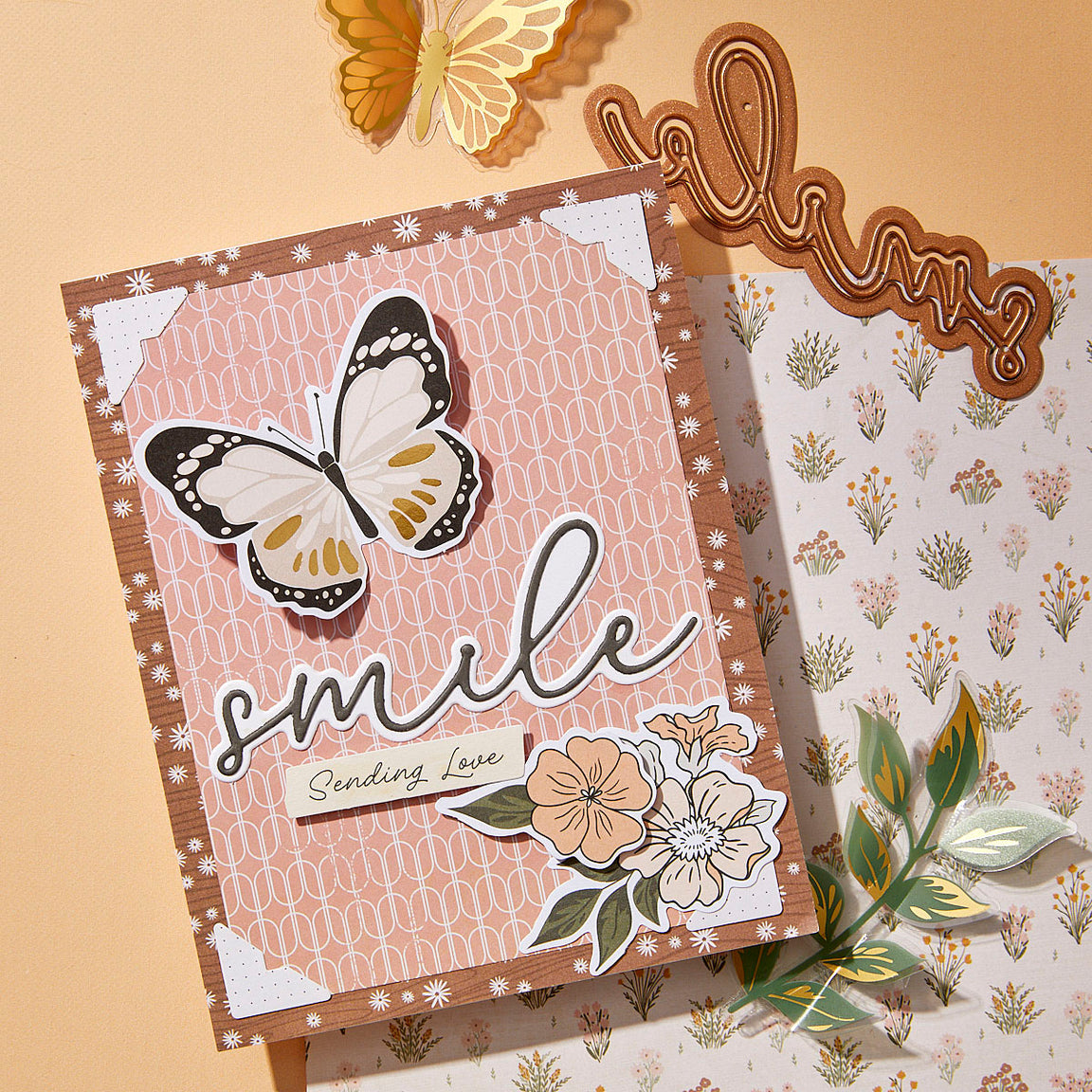 Spellbinders Cherish This BetterPress Plate & Die Set - Golden Afternoon Collection