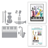 Spellbinders Mini Musical Instruments Etched Dies from the Bibi's Musical Notes Collection by Bibi Cameron