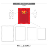 Spellbinders Bow & Bell Scallop Frame Etched Dies from the All About Christmas Collection by Lisa Horton