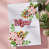 Spellbinders Merry Sentiments Clear Stamp & Die Set from the All About Christmas Collection by Lisa Horton