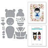 Spellbinders Kokeshi Dolls Etched Dies from the Spring in Kyoto Collection by Alex Syberia Designs