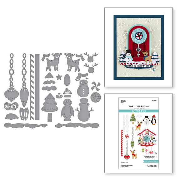 Spellbinders Chiming Christmas Etched Dies from the Cuckoo Cottage Collection