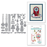 Spellbinders Chiming Christmas Etched Dies from the Cuckoo Cottage Collection