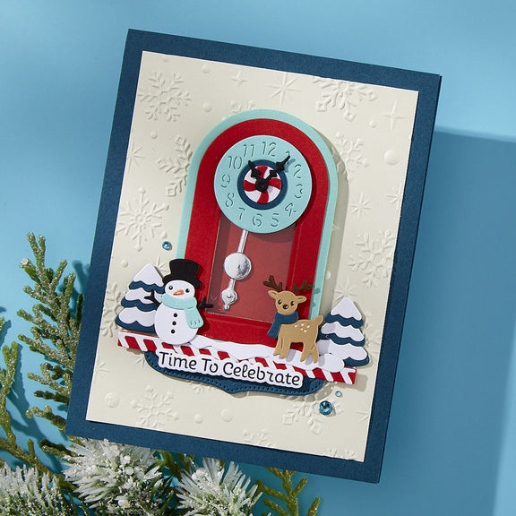 Spellbinders Chiming Christmas Etched Dies from the Cuckoo Cottage Collection
