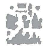 Spellbinders Woo Hoo! Clear Stamps & Dies Bundle from the Say Cheese Classic Pooh Birthday Collection by Simple Stories