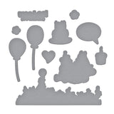 Spellbinders Make a Wish! Clear Stamps & Dies Bundle from the Say Cheese Classic Pooh Birthday Collection by Simple Stories