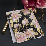 Spellbinders Yana's Layered Script Sentiments Etched Dies - Yana's Blooms Collection