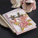 Spellbinders Yana's Layered Script Sentiments Etched Dies - Yana's Blooms Collection