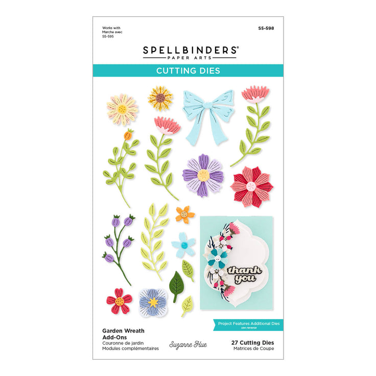 Spellbinders Garden Wreath Add-Ons Etched Dies - Beautiful Wreaths Collection - Suzanne Hue
