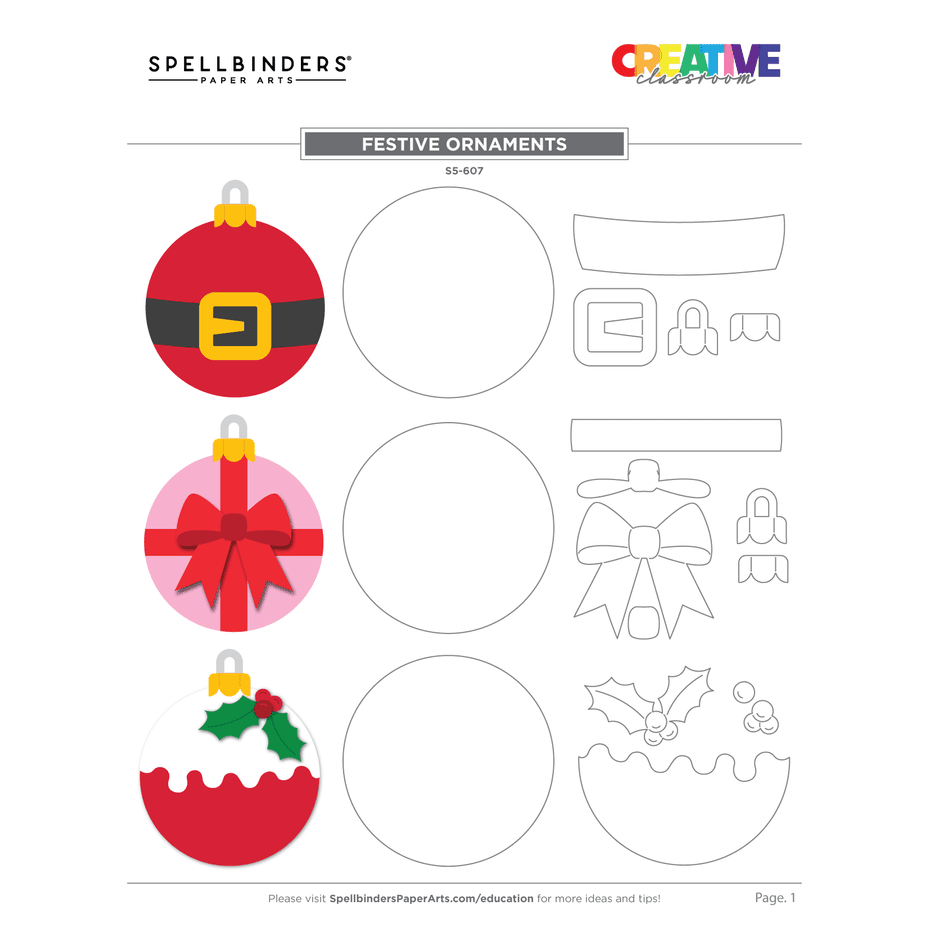 Spellbinders Festive Ornaments Etched Dies - Merry Mug & Circle Delights Collection - Nichol Spohr