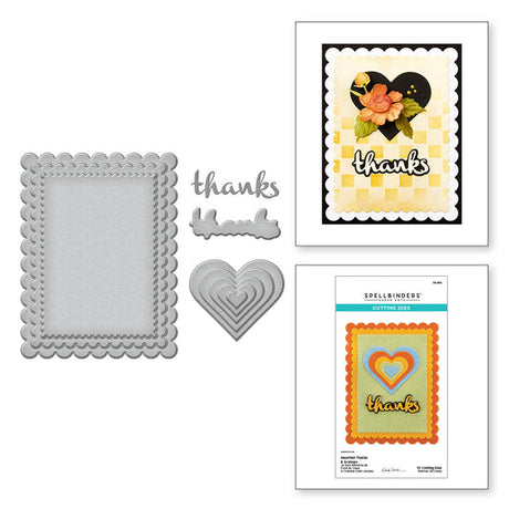 Spellbinders Heartfelt Thanks & Scallops Etched Dies - From the Garden Collection by Wendy Vecchi