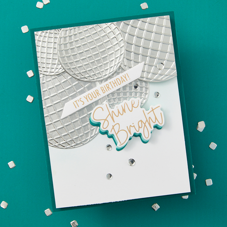 Spellbinders Shine Bright Sentiment Strips Press Plate & Die Set - Shine Bright Collection by Carissa Wiley