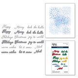 Handwritten Holiday Sentiments Etched Dies - Let It Snow Collection by Simon Hurley