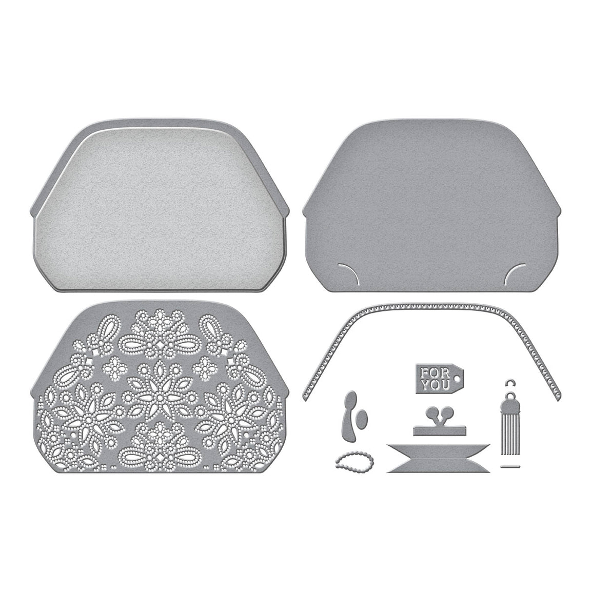 Spellbinders Gorgeous You Makeup Bag Etched Dies - Gorgeous You Collection
