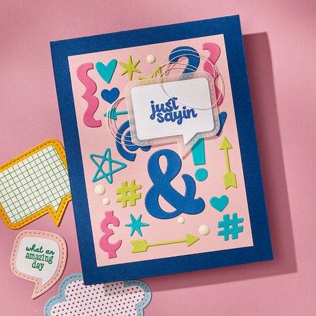 Spellbinders Punctuation & Icons Etched Dies - Just Sayin' Collection - Kelly Bangs