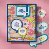 Spellbinders Speech Bubbles Etched Dies - Just Sayin' Collection - Kelly Bangs