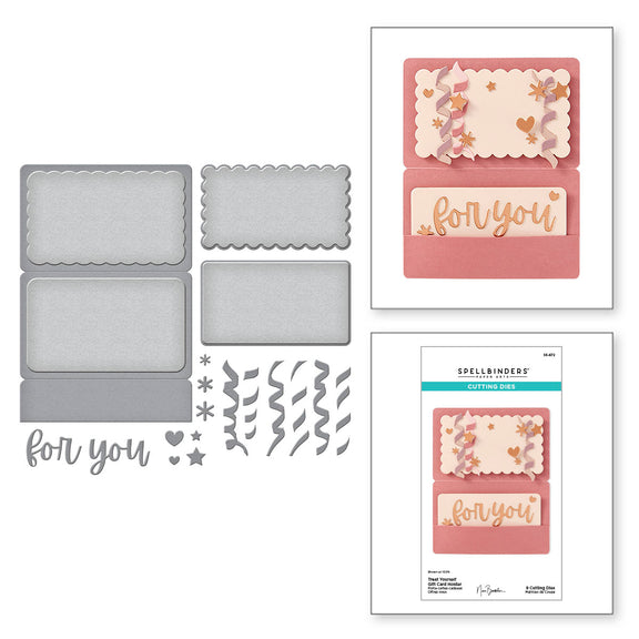 Spellbinders Treat Yourself Gift Card Holder Etched Dies - Bougie Birthday Collection by Nina Boettcher