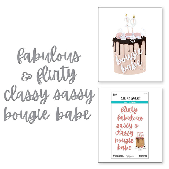 Spellbinders Fabulous Birthday Etched Dies - Bougie Birthday Collection by Nina Boettcher