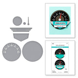Spellbinders Speedometer Etched Dies from the Classic Road Legends Collection by Mindy Eggen