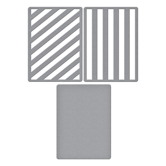 Spellbinders Lots of Stripes Etched Dies from the All About Christmas Collection by Lisa Horton