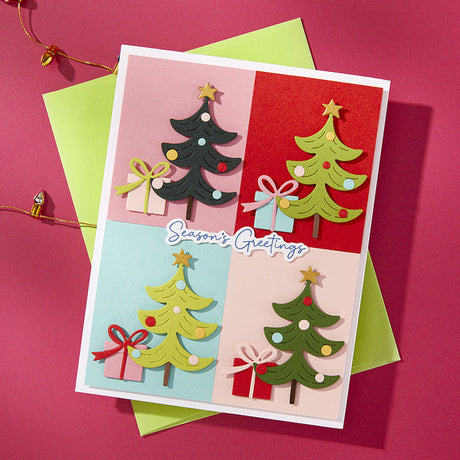 Spellbinders Merry Messages Plate & Die Set from the Wonderland Collection