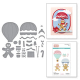 Spellbinders Gingerbread Delivery Etched Dies from the Candy Christmas Collection by Stamperia