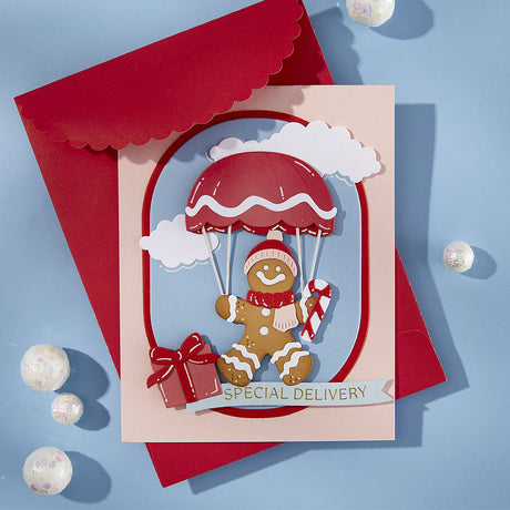 *COMING SOON* Gingerbread Delivery Etched Dies from the Candy Christmas Collection by Stamperia