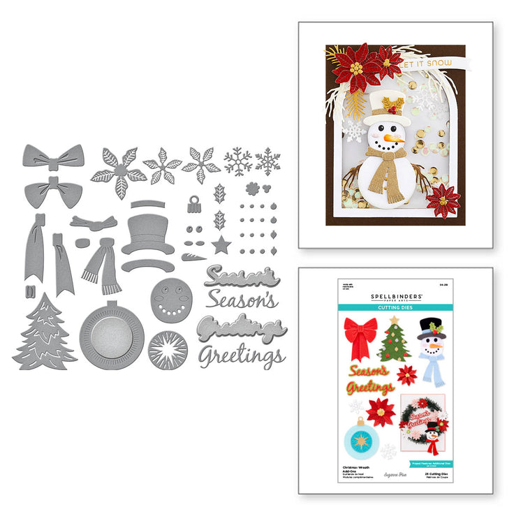 Spellbinders Christmas Wreath Add-Ons Etched Dies - Beautiful Wreaths Collection - Suzanne Hue