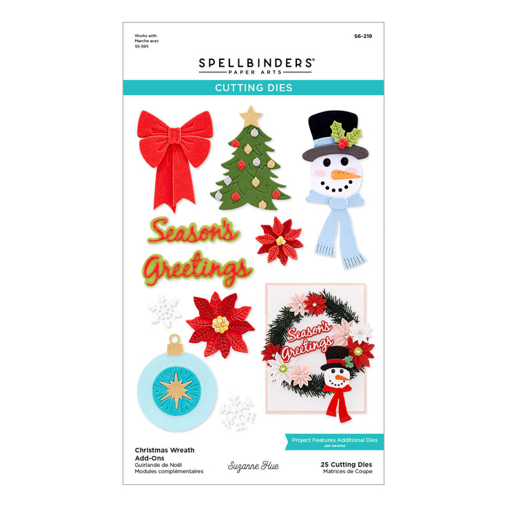Spellbinders Christmas Wreath Add-Ons Etched Dies - Beautiful Wreaths Collection - Suzanne Hue