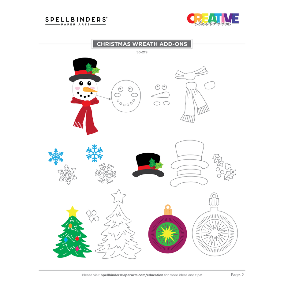 Spellbinders Christmas Wreath Add-Ons Etched Dies - Beautiful Wreaths Collection - Suzanne Hue