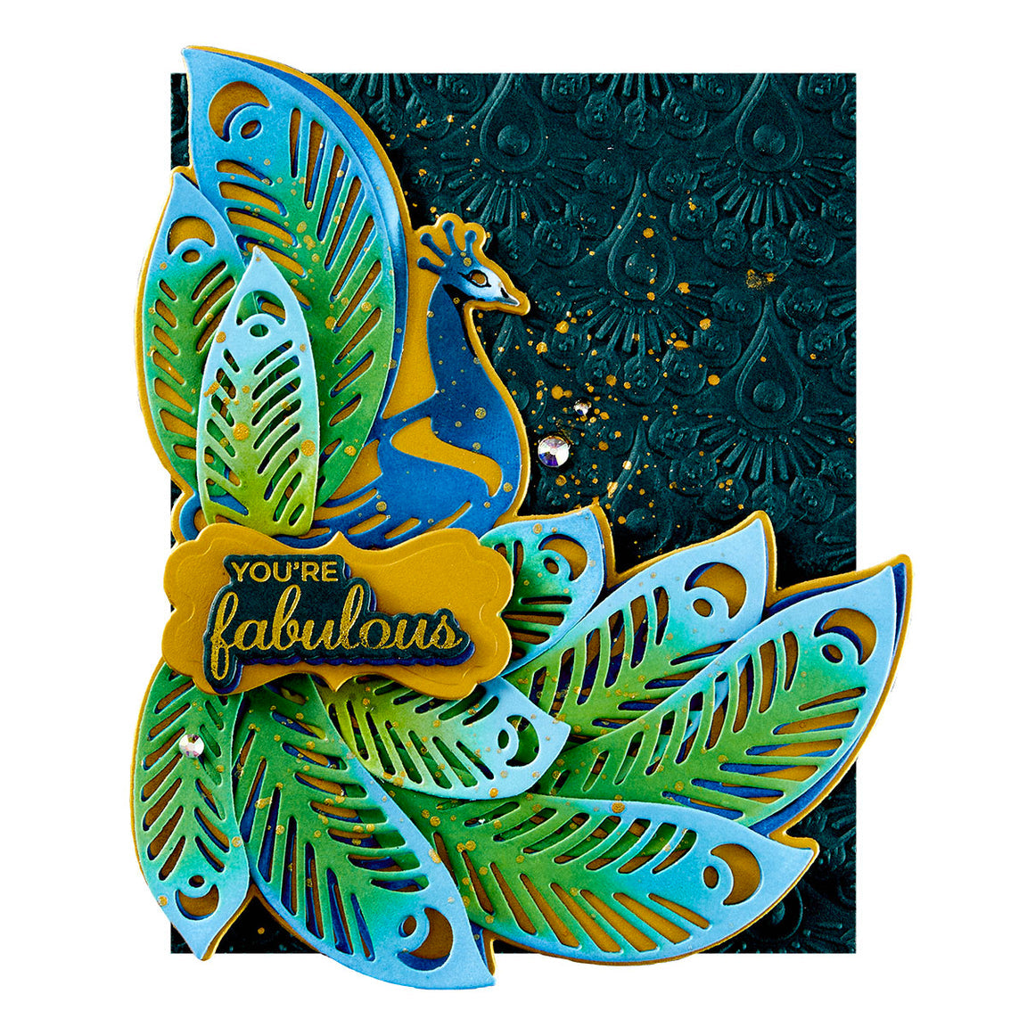 Spellbinders Glorious Peacock Etched Dies - Peacock Paradise Collection