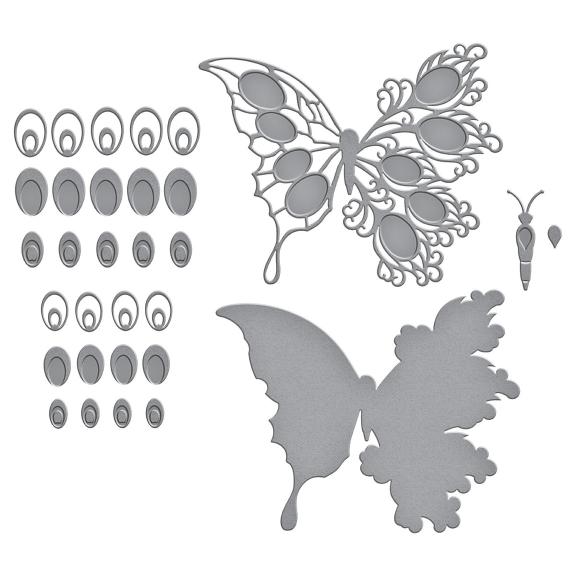 Spellbinders Peacock Butterfly Etched Dies - Peacock Paradise Collection