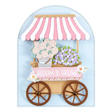 Spellbinders Flower Cart Etched Dies - Simple Vintage Flower Shoppe Collection with Simple Stories