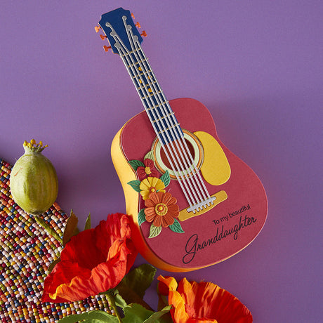Spellbinders Majestic Guitar Box Side Panels Etched Dies from the Bibi's Musical Notes Collection by Bibi Cameron