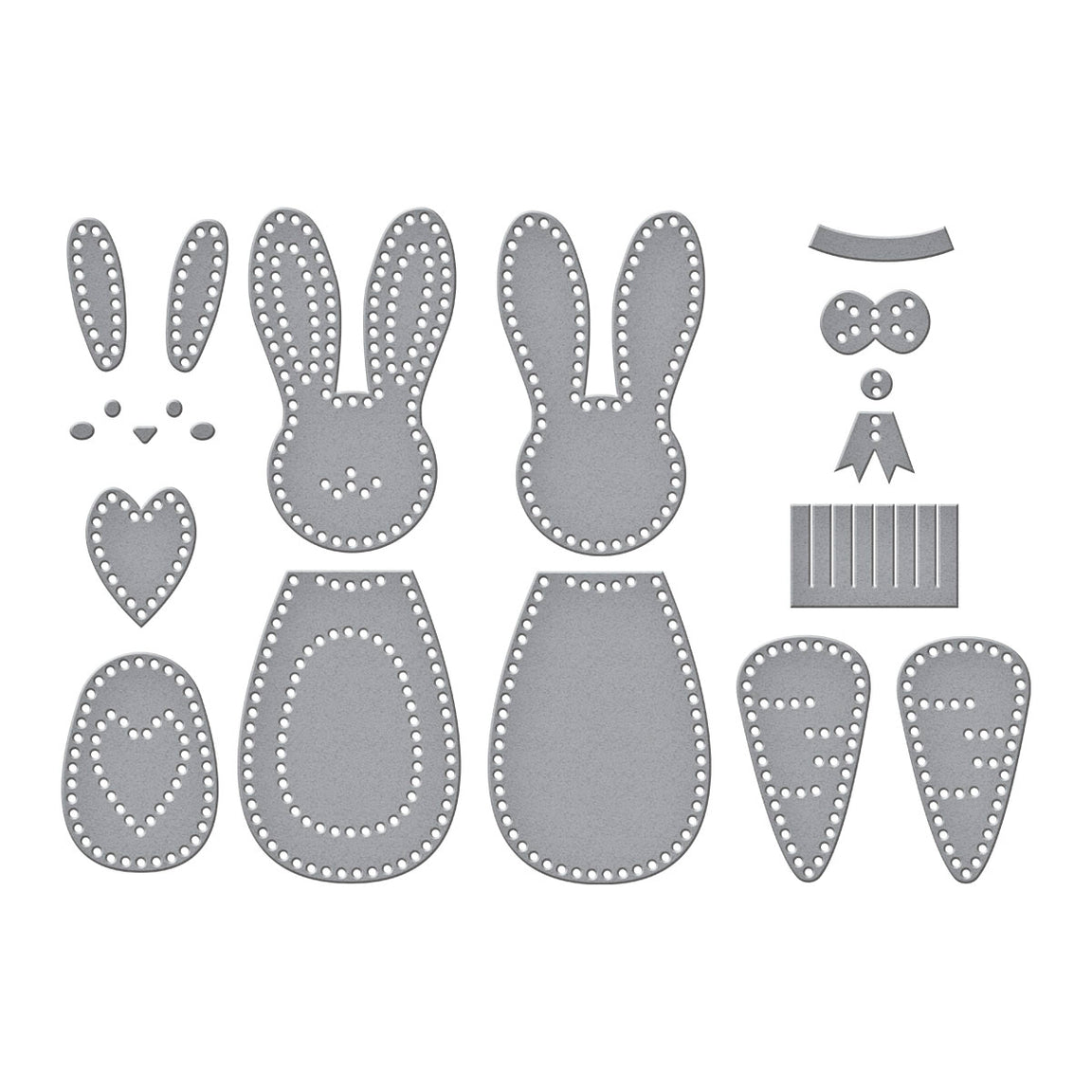 Spellbinders Felt Carrot Companion Etched Dies - Spring Felt Stitch & Create Collection - Nichol Spohr