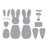 Spellbinders Felt Carrot Companion Etched Dies - Spring Felt Stitch & Create Collection - Nichol Spohr
