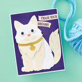 Spellbinders Cats and Pugs Sentiments Clear Stamp Set - Bibi's Cats and Pugs Collection