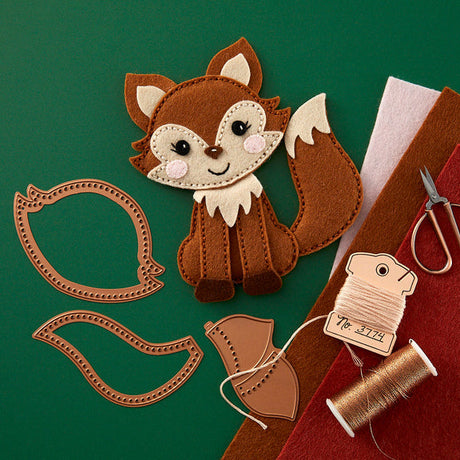 Spellbinders Felt Forest Fox Etched Dies - Felt Stitch & Create Collection by Nichol Spohr