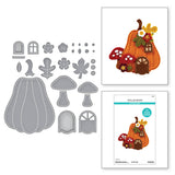 Spellbinders Felt Pumpkin Lane House Etched Dies - Felt Stitch & Create Collection by Nichol Spohr