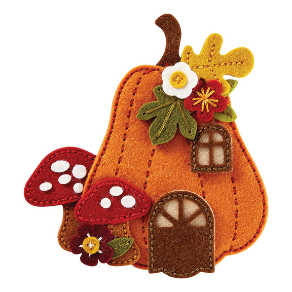 Spellbinders Felt Pumpkin Lane House Etched Dies - Felt Stitch & Create Collection by Nichol Spohr